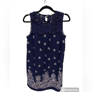 Altar’d State size small sleeveless dress with crochet EUC